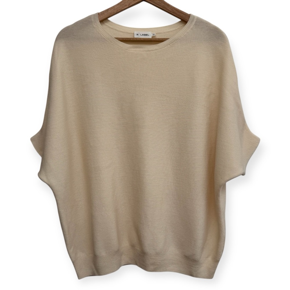 The Reset R Label 100% Wool Short Dolman Sleeve Sweater